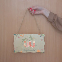 Karácsonyi csizmás ajándék dísztábla a családnak egyedi nevekkel