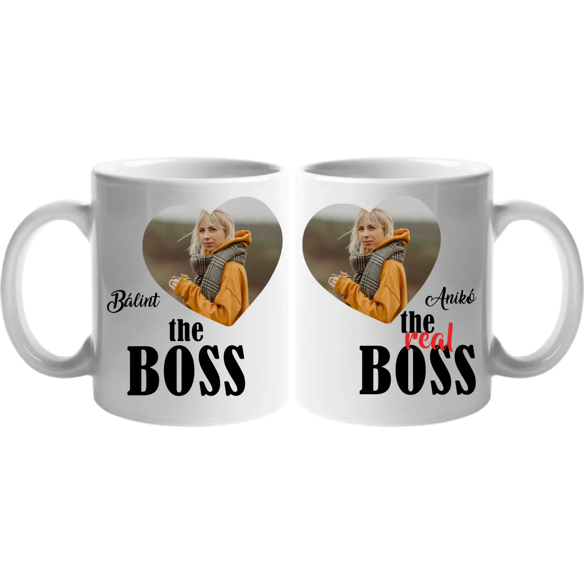 The Boss & The real Boss két darabos bögre szett képpel