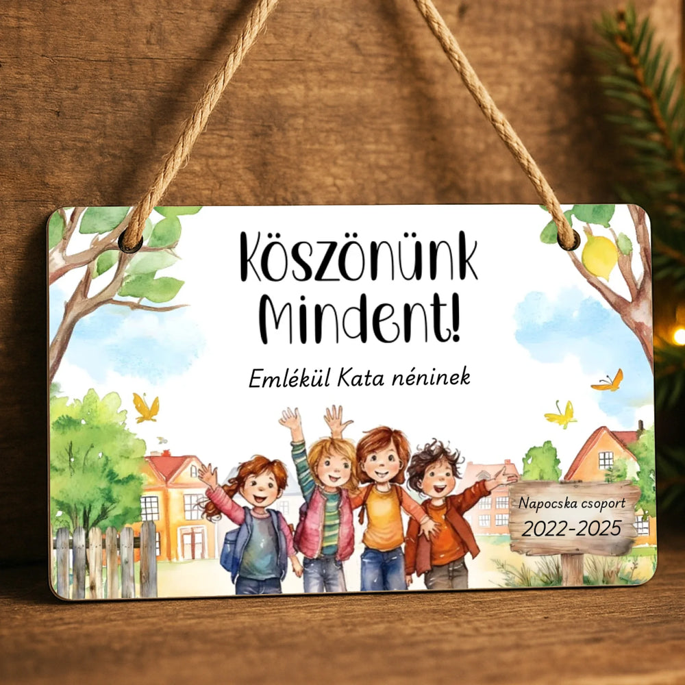 Ballagási emlék dísztábla