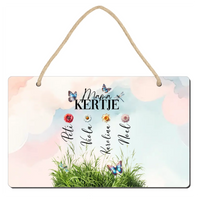 Mama kertje - szerkeszthető mintás fa dísztábla