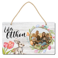 Édes otthon saját fotóval húsvéti dísztábla