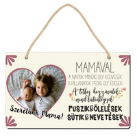 Egyedi képes anyák napi ajándék nagymamáknak - fali dekor tábla