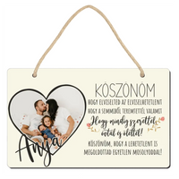 Egyedi képes anyák napi ajándék fali dekor tábla - Köszönöm Anya!