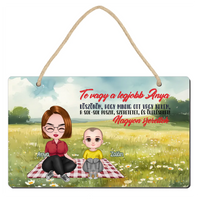 Te vagy a legjobb Anya cuki karakteres egyedi anyák napi ajándék dísztábla