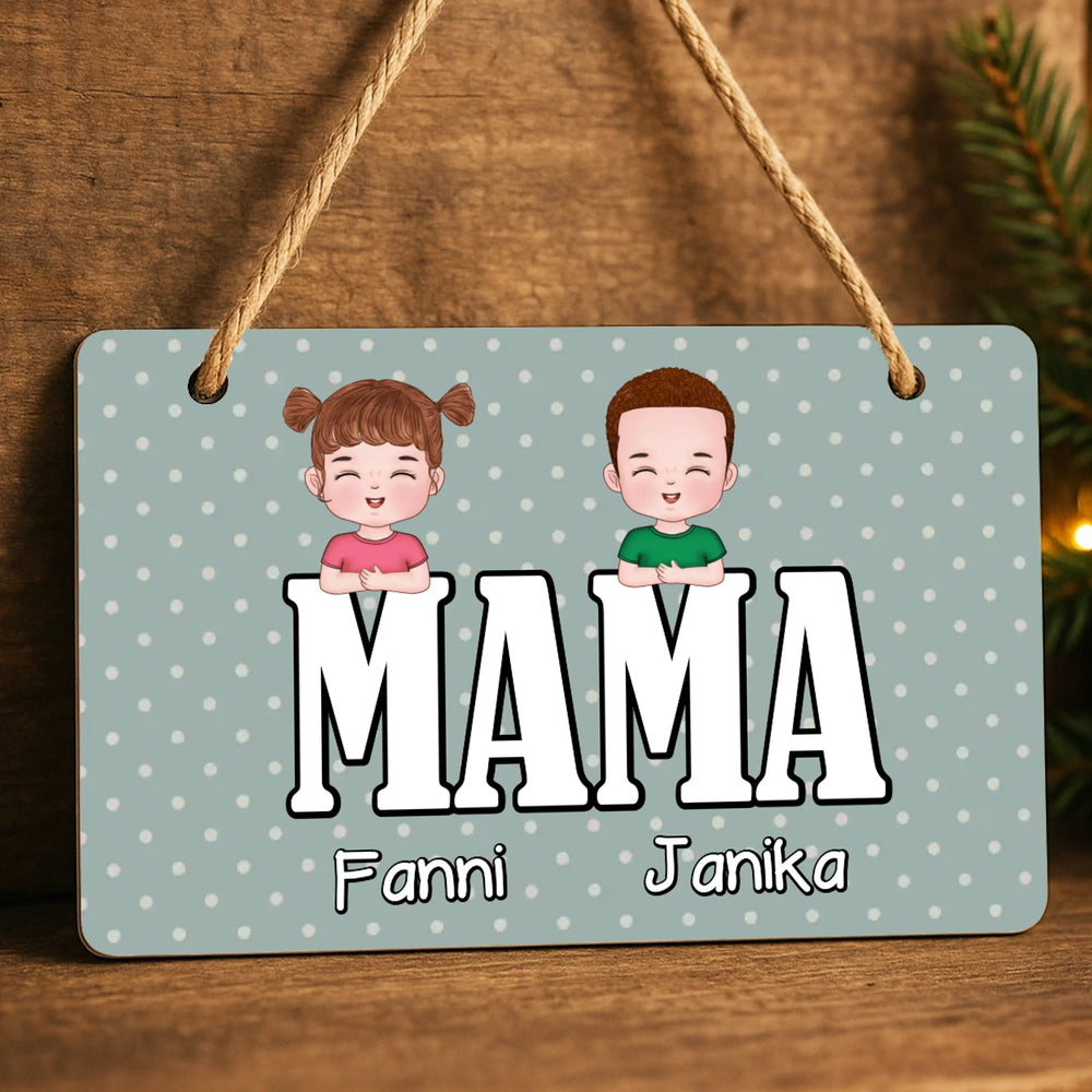 Szerkeszthető karakteres egyedi ajándék falidísz Nagymamáknak