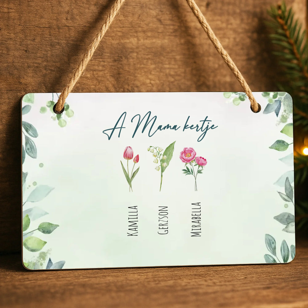 A Mama kertje egyedi neves falidísz Nagymamáknak