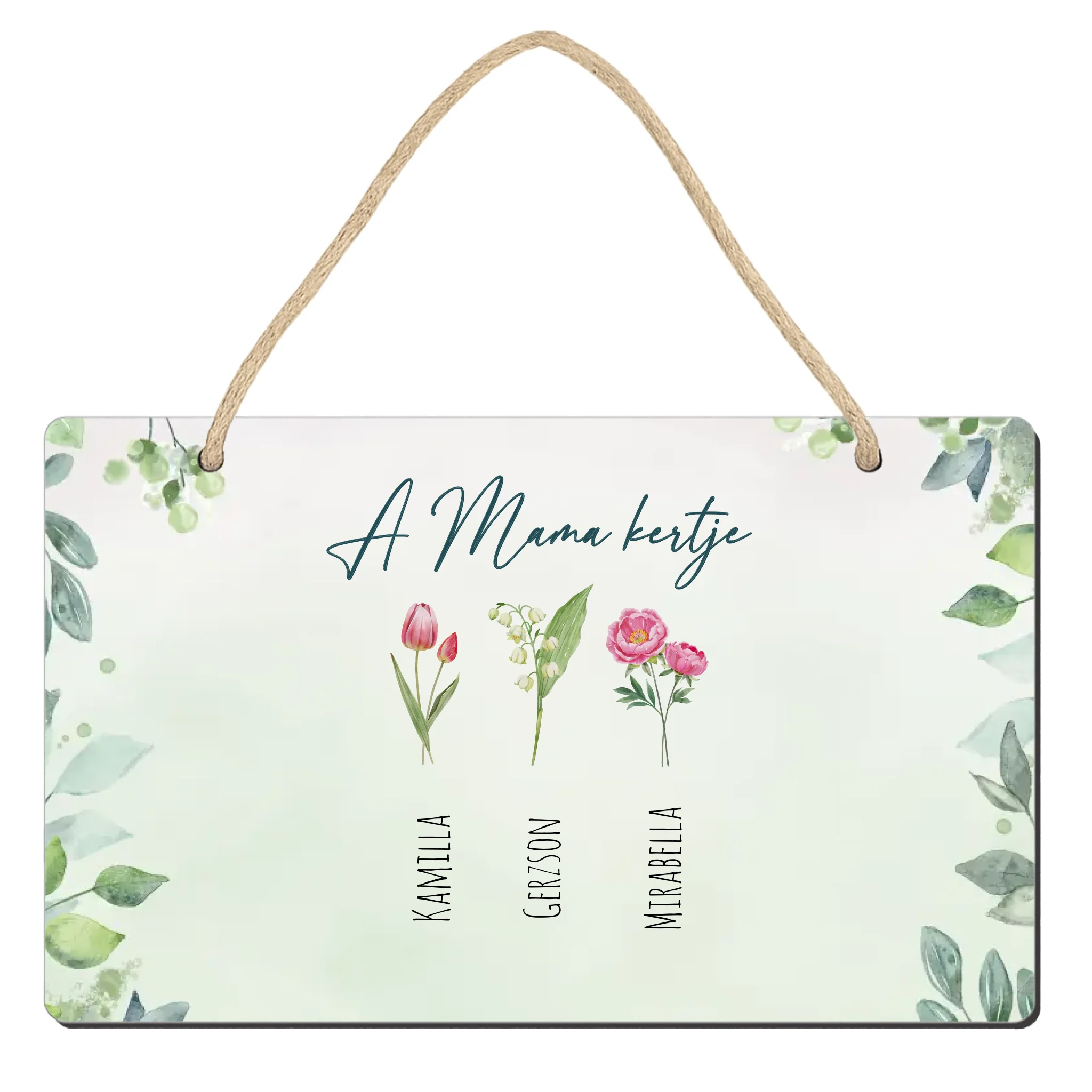 A Mama kertje egyedi neves falidísz Nagymamáknak