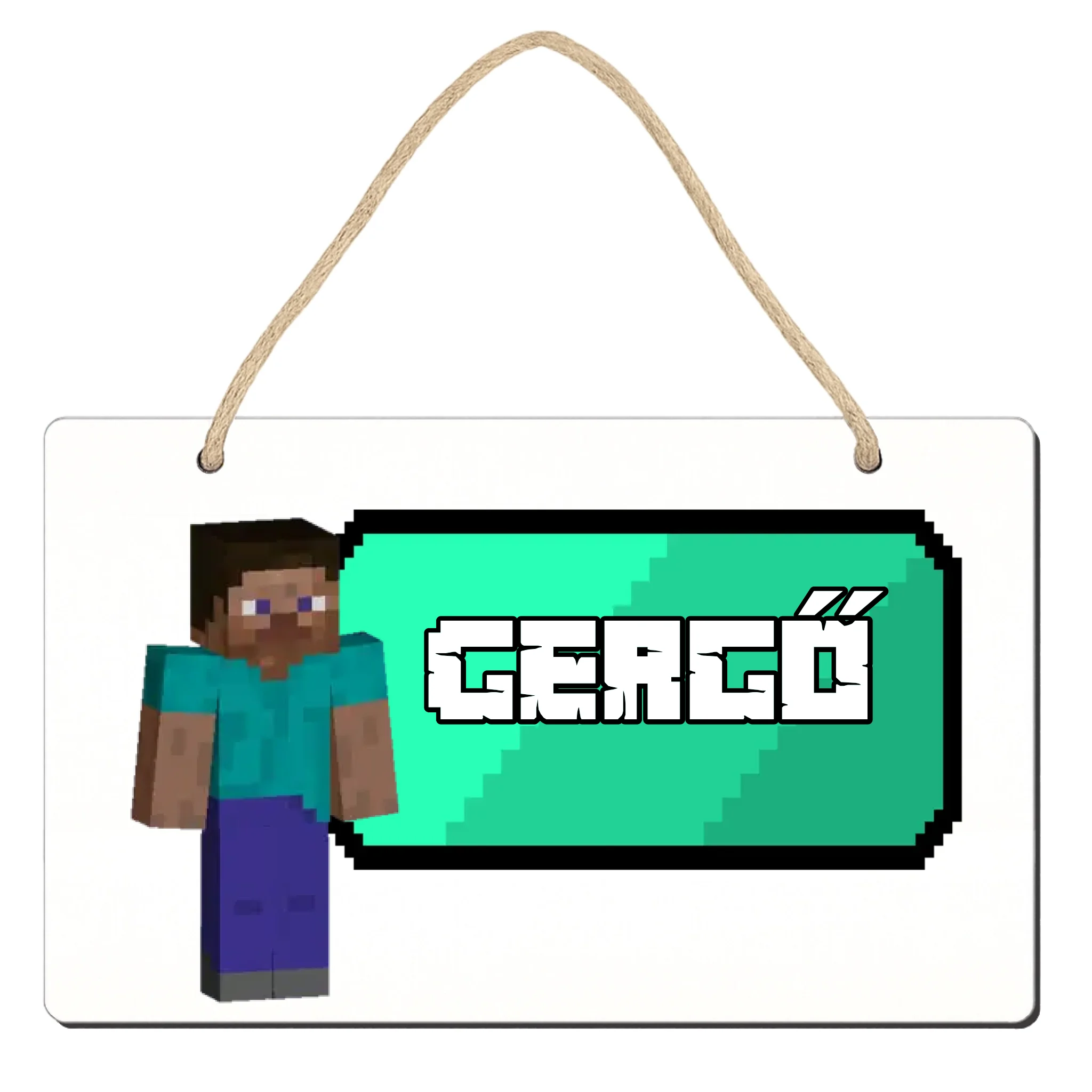 Minecraft ajtódísz gyerekeknek