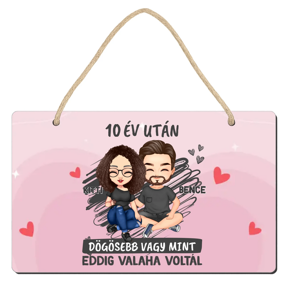 Dögösebb, mint valaha cuki karakteres páros dísztábla