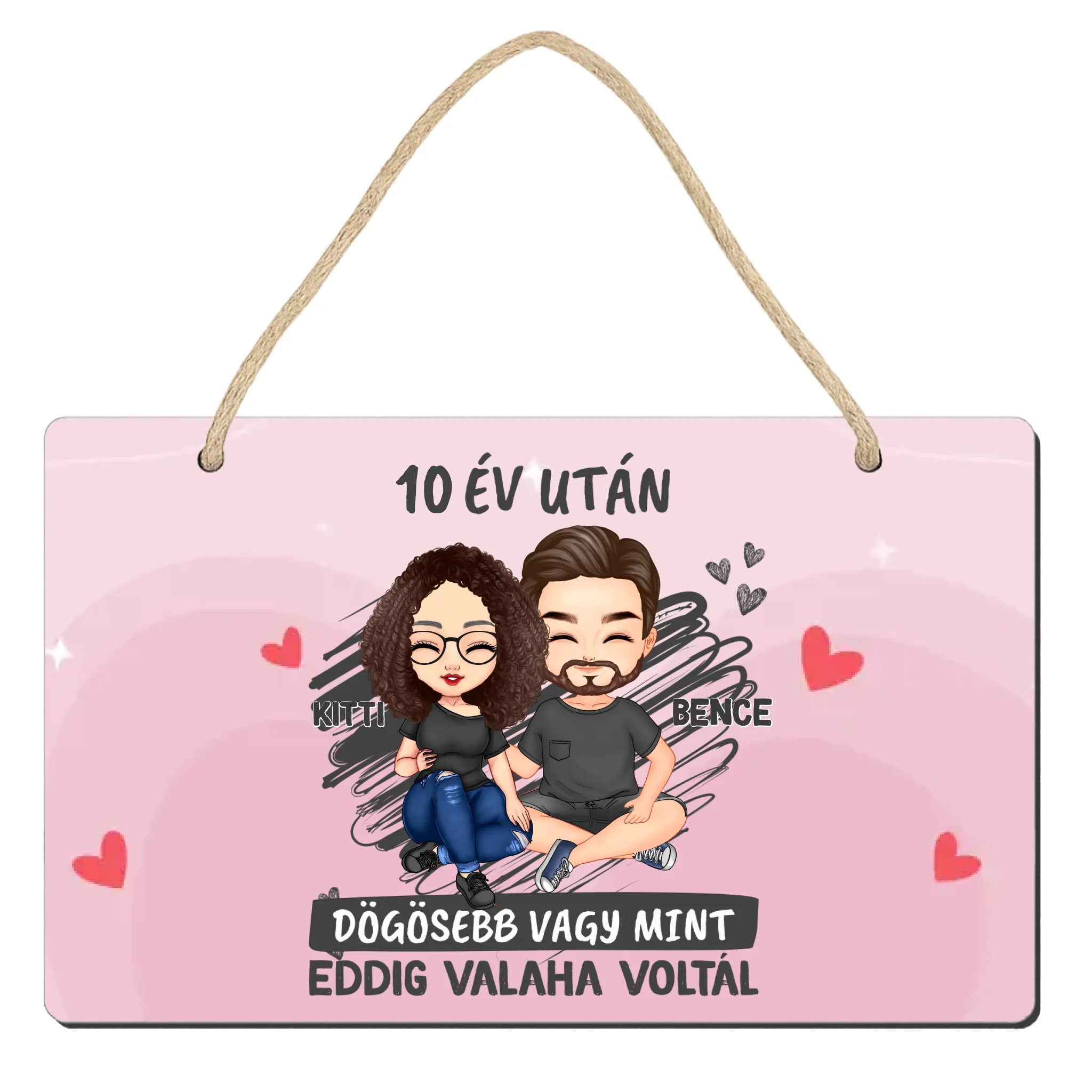 Dögösebb, mint valaha cuki karakteres páros dísztábla