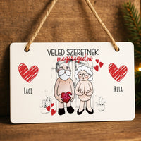 Vicces egyedi feliratos Valentin napi dísztábla