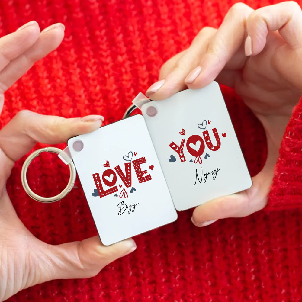 Love you feliratos 2db-os páros kulcstartó szett