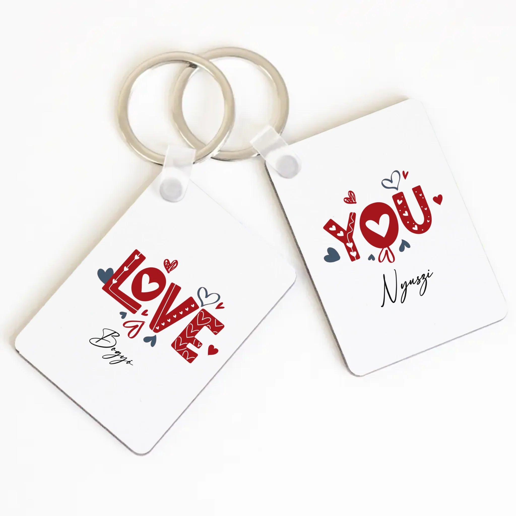 Love you feliratos 2db-os páros kulcstartó szett