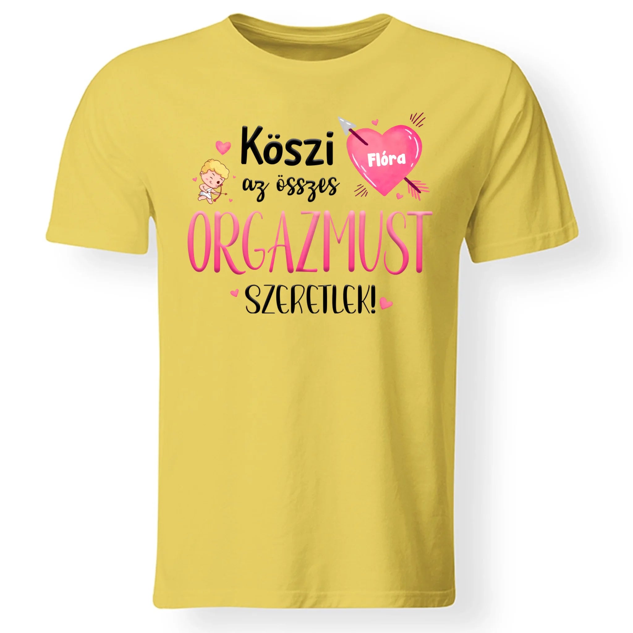 Köszi az összes orgazmust - Valentin napi férfi póló saját névvel