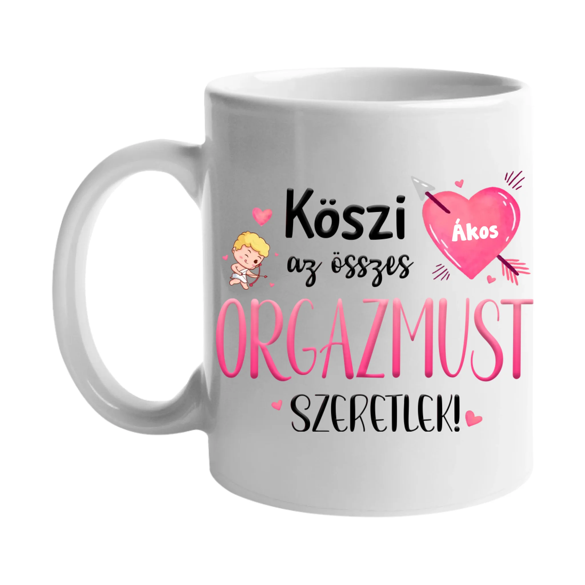 Köszi az összes orgazmust - Valentin napi bögre saját névvel