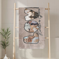 Love feliratos egyedi képes törölköző