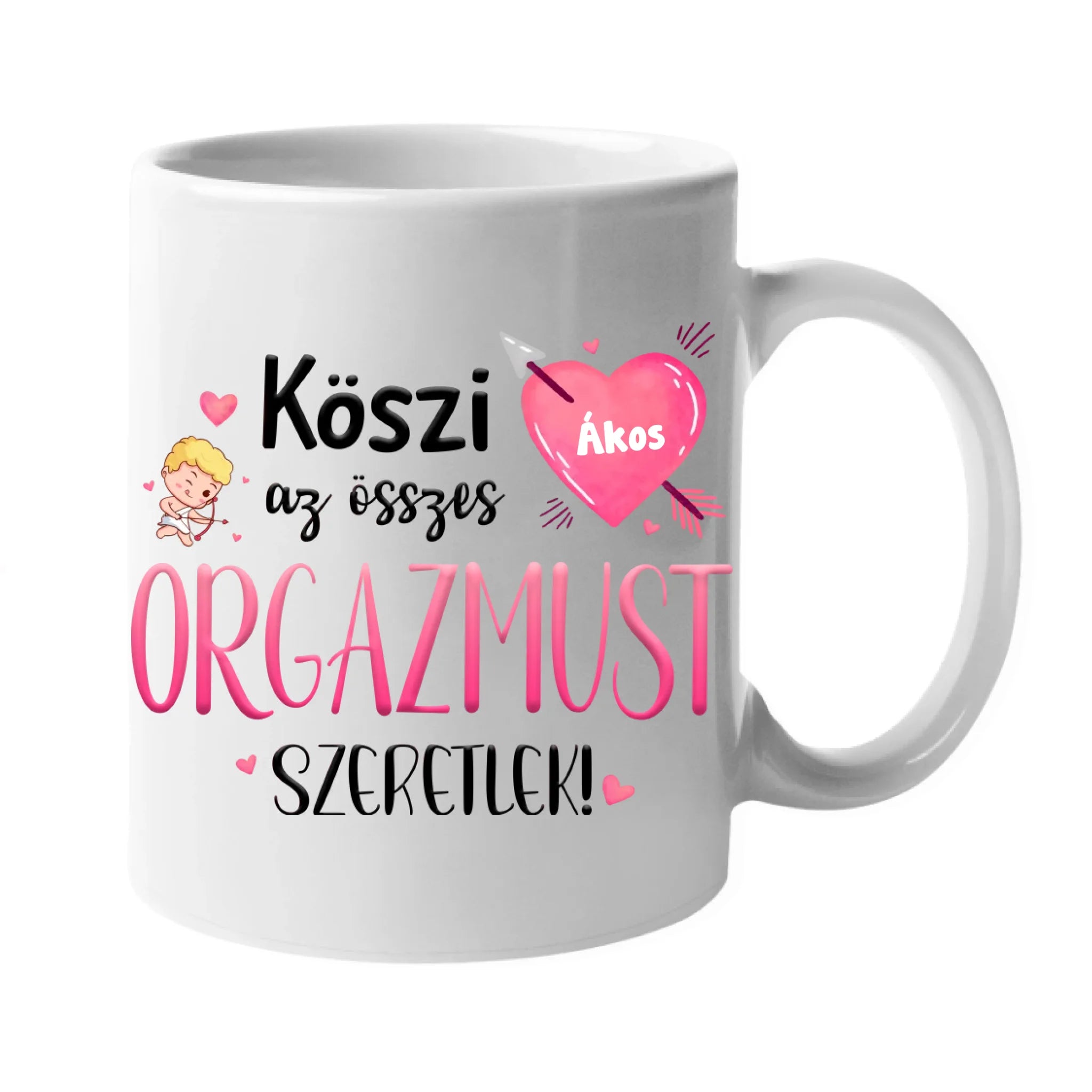 Köszi az összes orgazmust - Valentin napi bögre saját névvel
