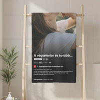 Egyedi képes Netflix stílusú törölköző szerkeszthető felirattal