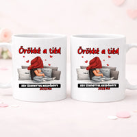 Örökké a tiéd - Valentin-napi bögre szerkeszthető felirattal