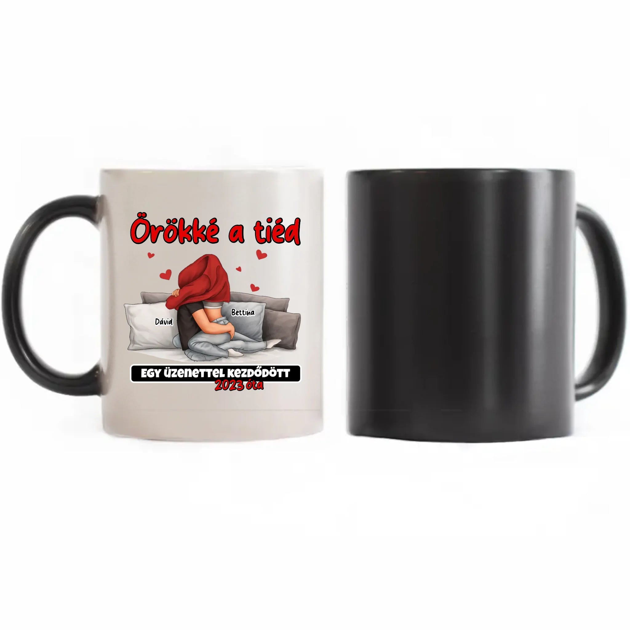 Örökké a tiéd - Valentin-napi bögre szerkeszthető felirattal