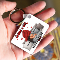 Örökké a tiéd - Valentin-napi kulcstartó szerkeszthető felirattal