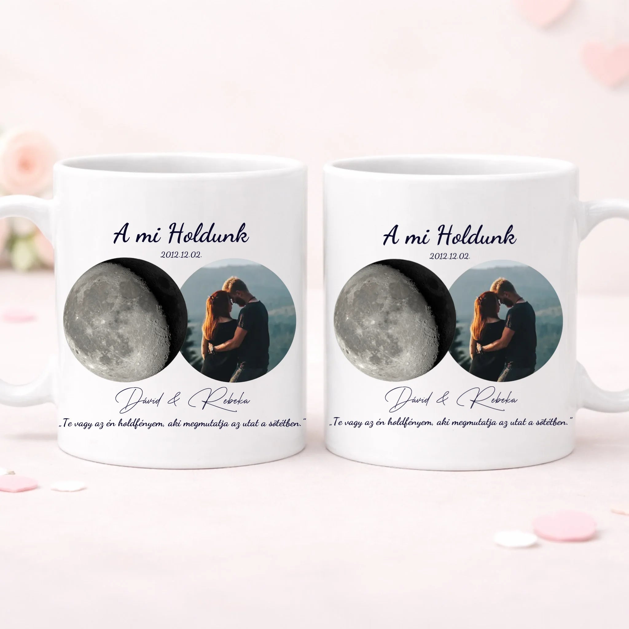 A Mi Holdunk - egyedi képes bögre szerkeszthető felirattal