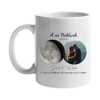 A Mi Holdunk - egyedi képes bögre szerkeszthető felirattal