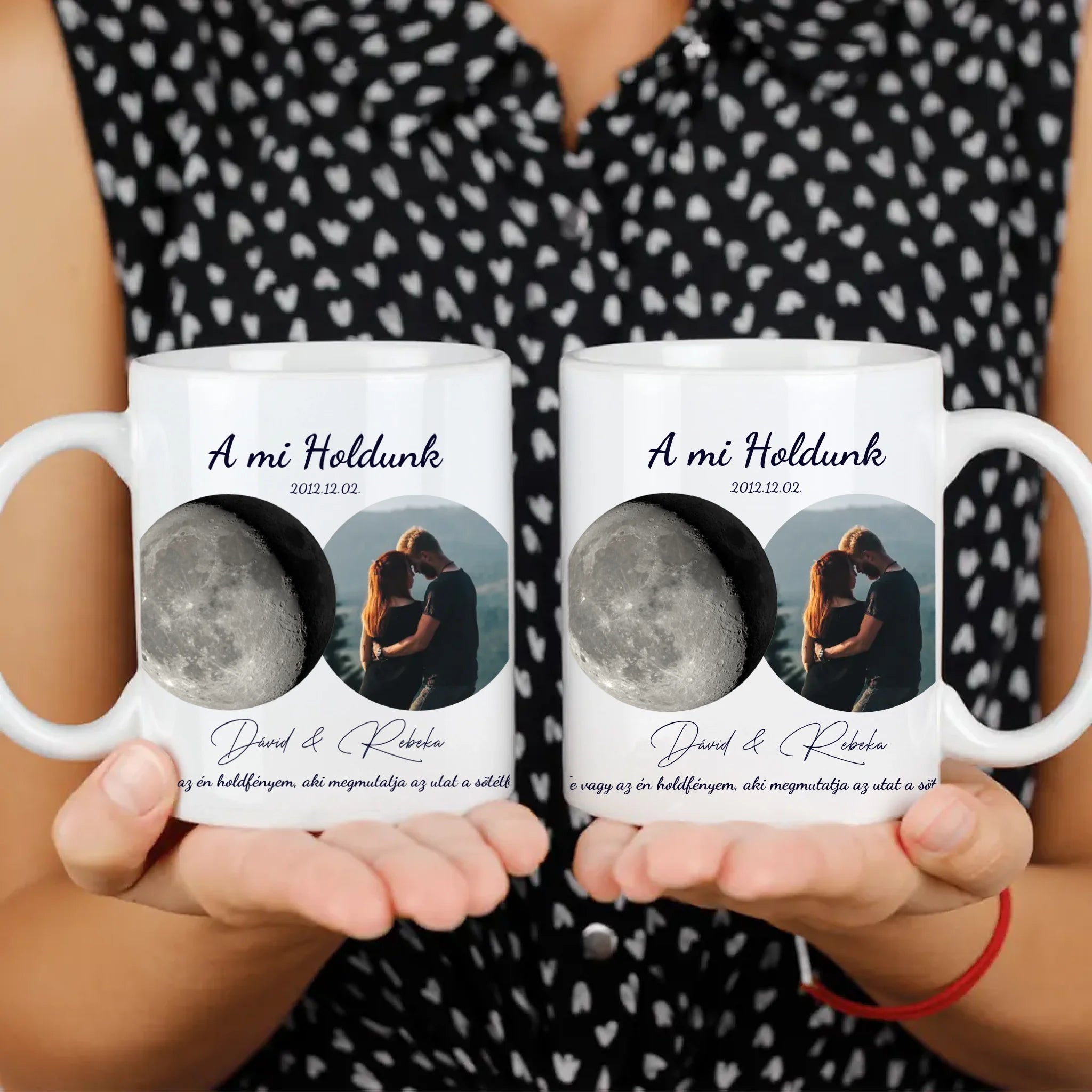 A Mi Holdunk - egyedi képes bögre szerkeszthető felirattal
