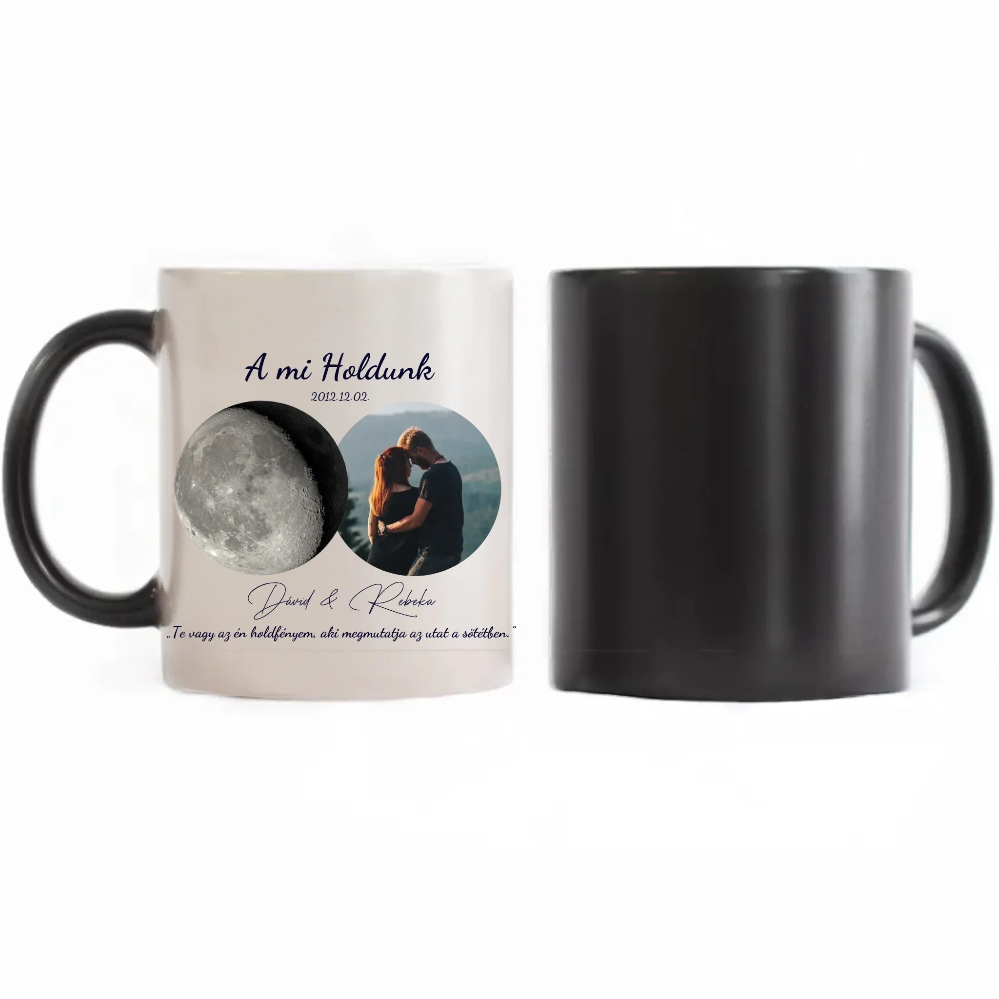 A Mi Holdunk - egyedi képes bögre szerkeszthető felirattal