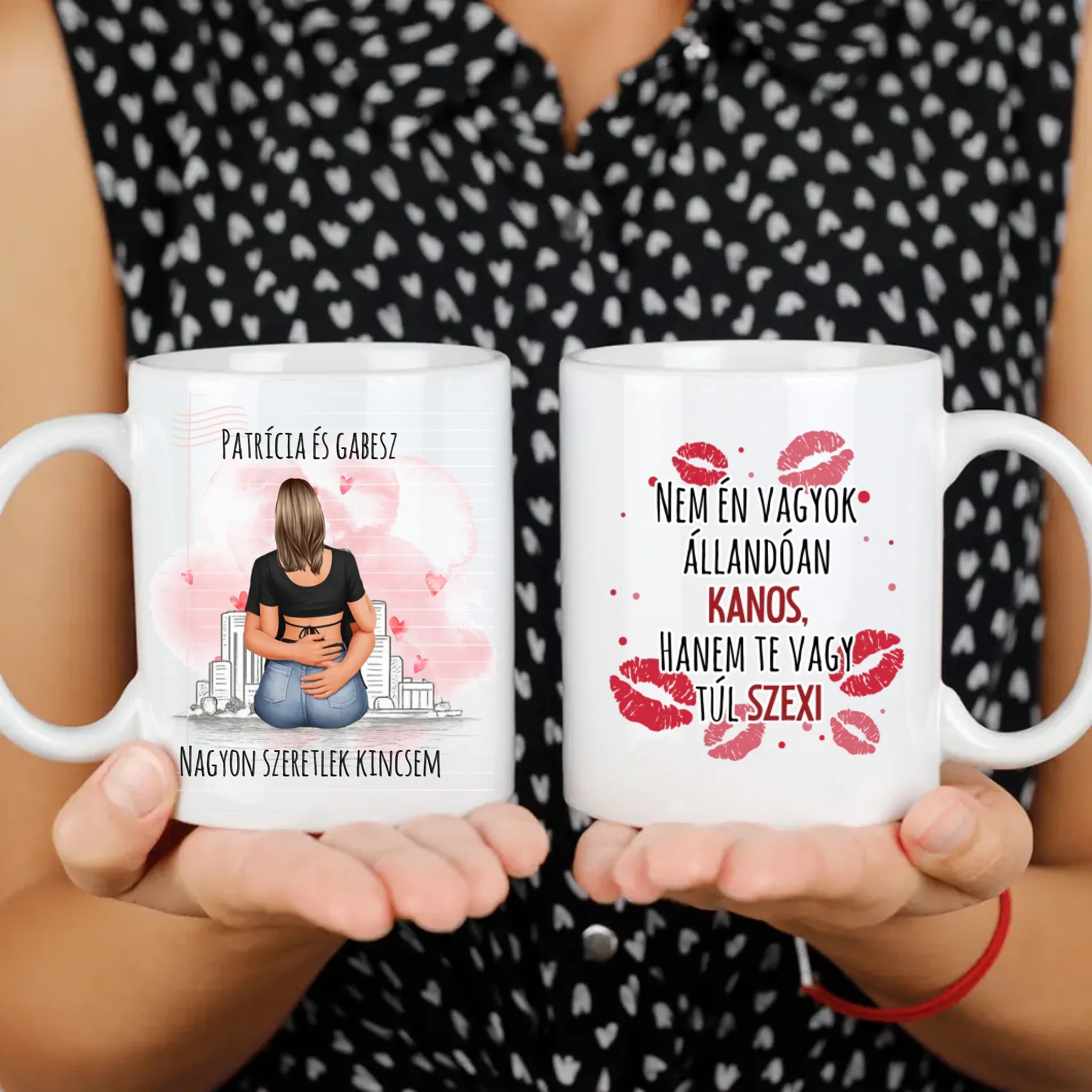 Túl szexi vagy - szerkeszthető karakteres bögre felirattal