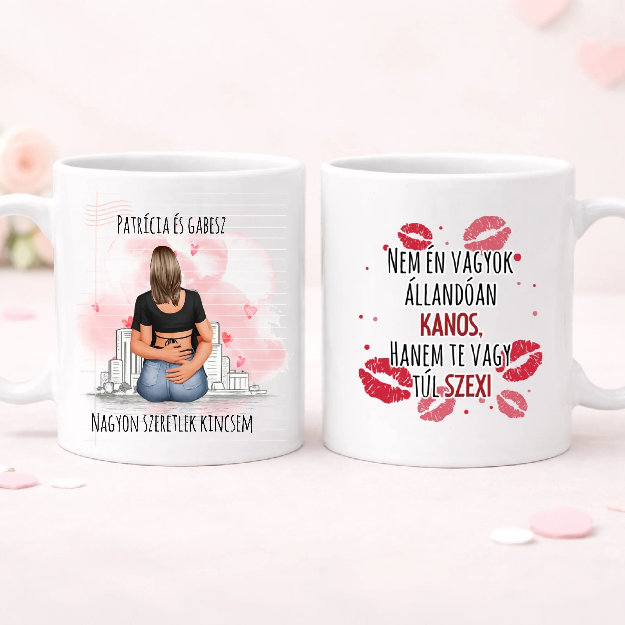 Túl szexi vagy - szerkeszthető karakteres bögre felirattal