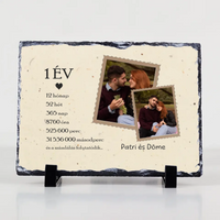 Évfordulós gránitkép két képpel