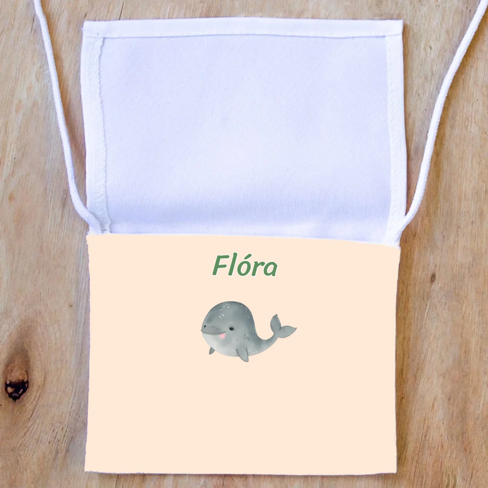 	 Telinyomatos ballagási tarisznya egyedi felirattal és szerkeszthető jellel