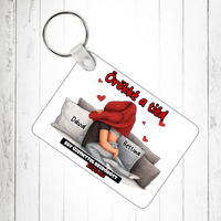 Örökké a tiéd - Valentin-napi kulcstartó szerkeszthető felirattal