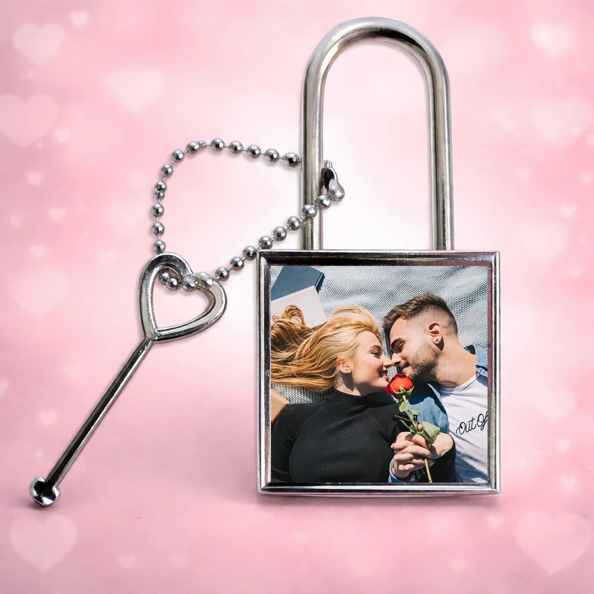 Egyedi fényképes ajándék lakat pároknak