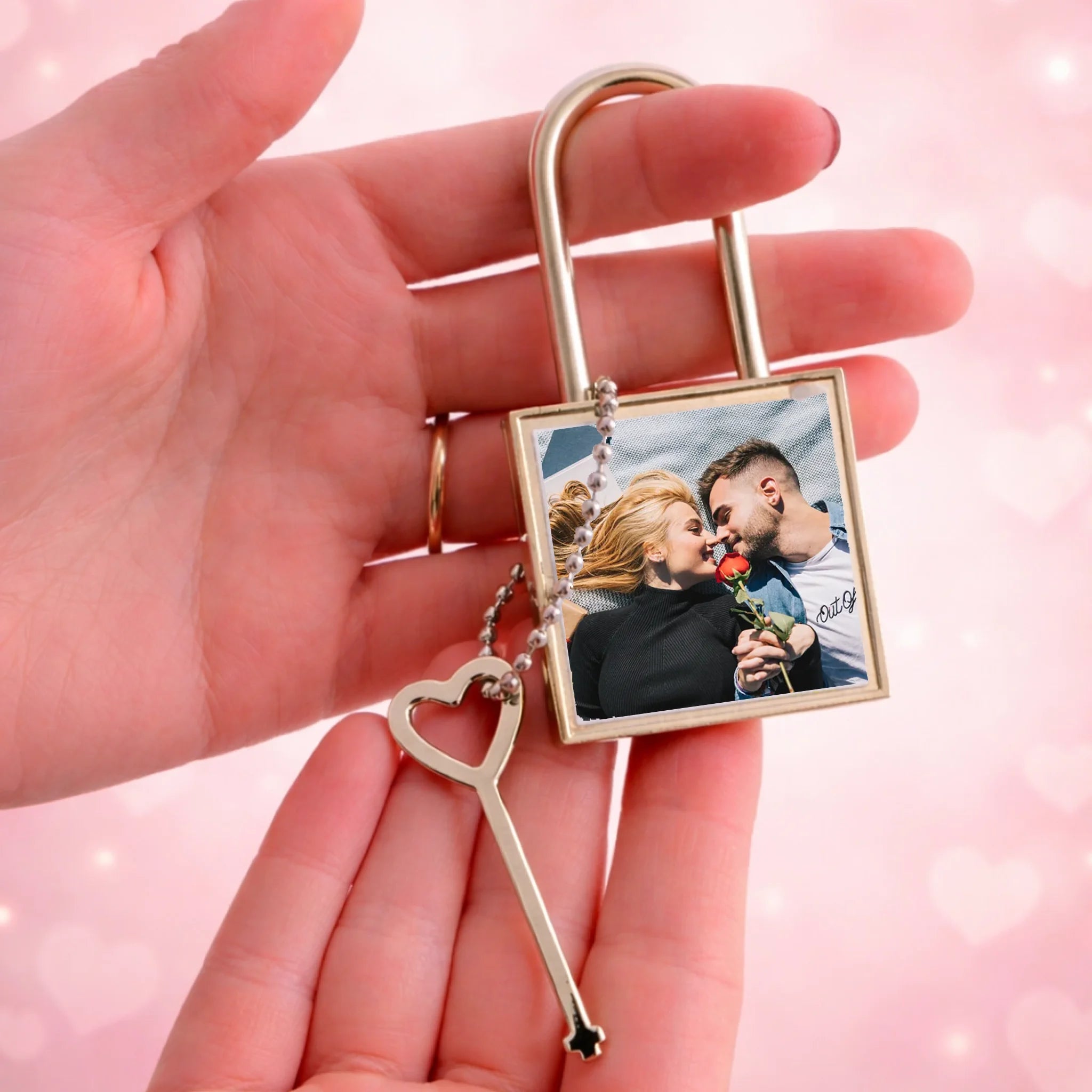 Egyedi fényképes ajándék lakat pároknak