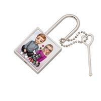 Szerkeszthető karakteres ajándék lakat pároknak