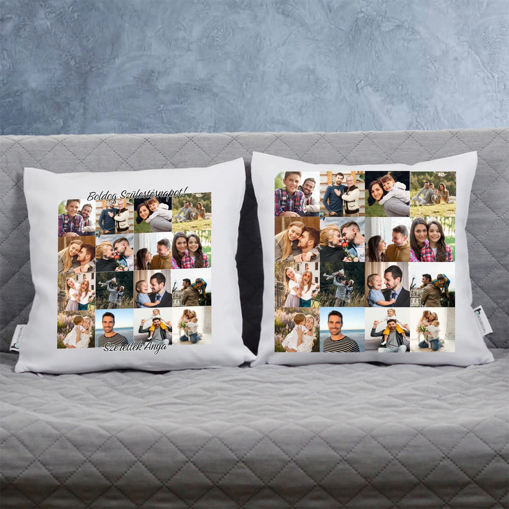 Egyedi kétoldalas párna fotóval vagy karakterekkel pároknak