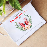 Ballagási tarisznya ovisoknak - Bordó pillangó csoport