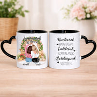 Személyre szabható legjobb barátnők ajándék bögre