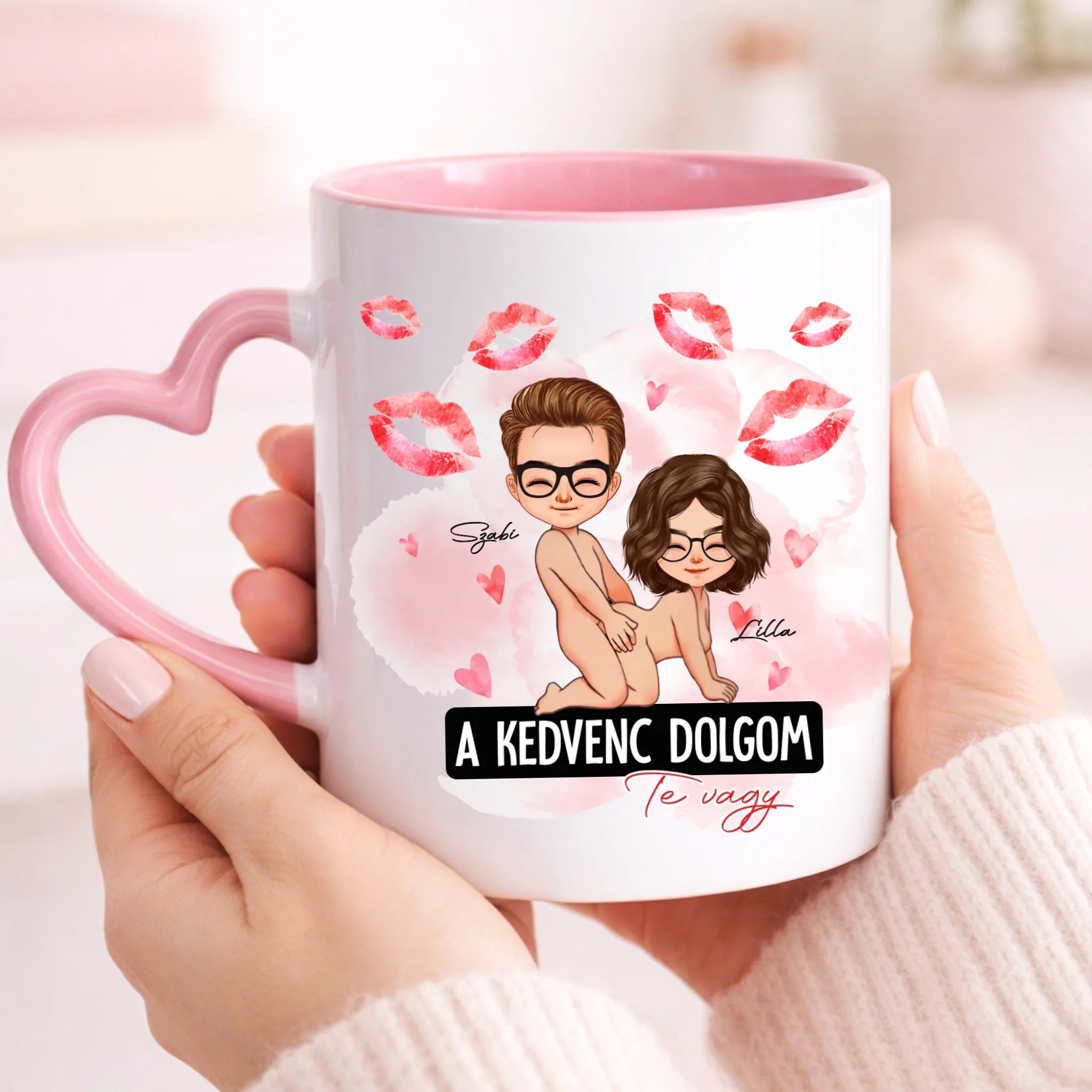 A kedvenc dolgom Te vagy - szerkeszthető karakteres egyedi neves bögre pároknak