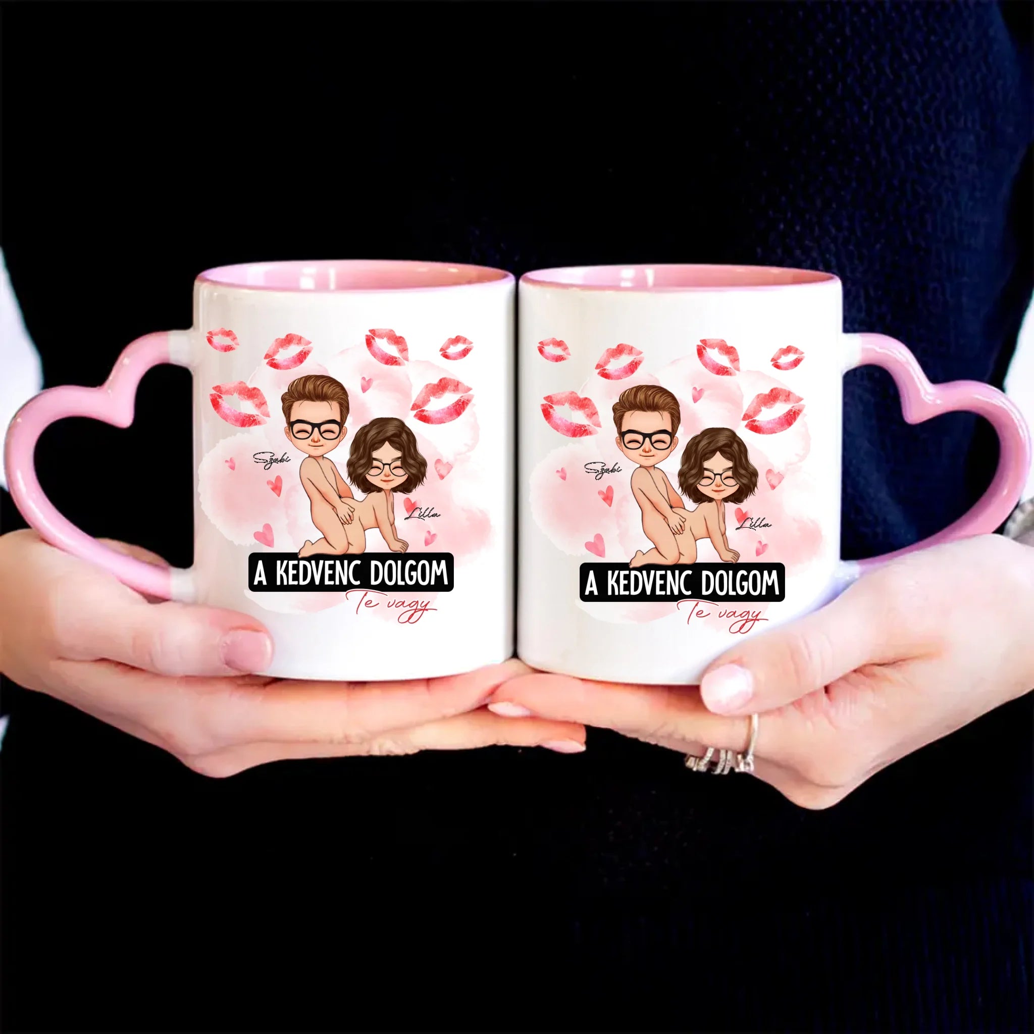 A kedvenc dolgom Te vagy - szerkeszthető karakteres egyedi neves bögre pároknak