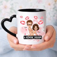 A kedvenc dolgom Te vagy - szerkeszthető karakteres egyedi neves bögre pároknak