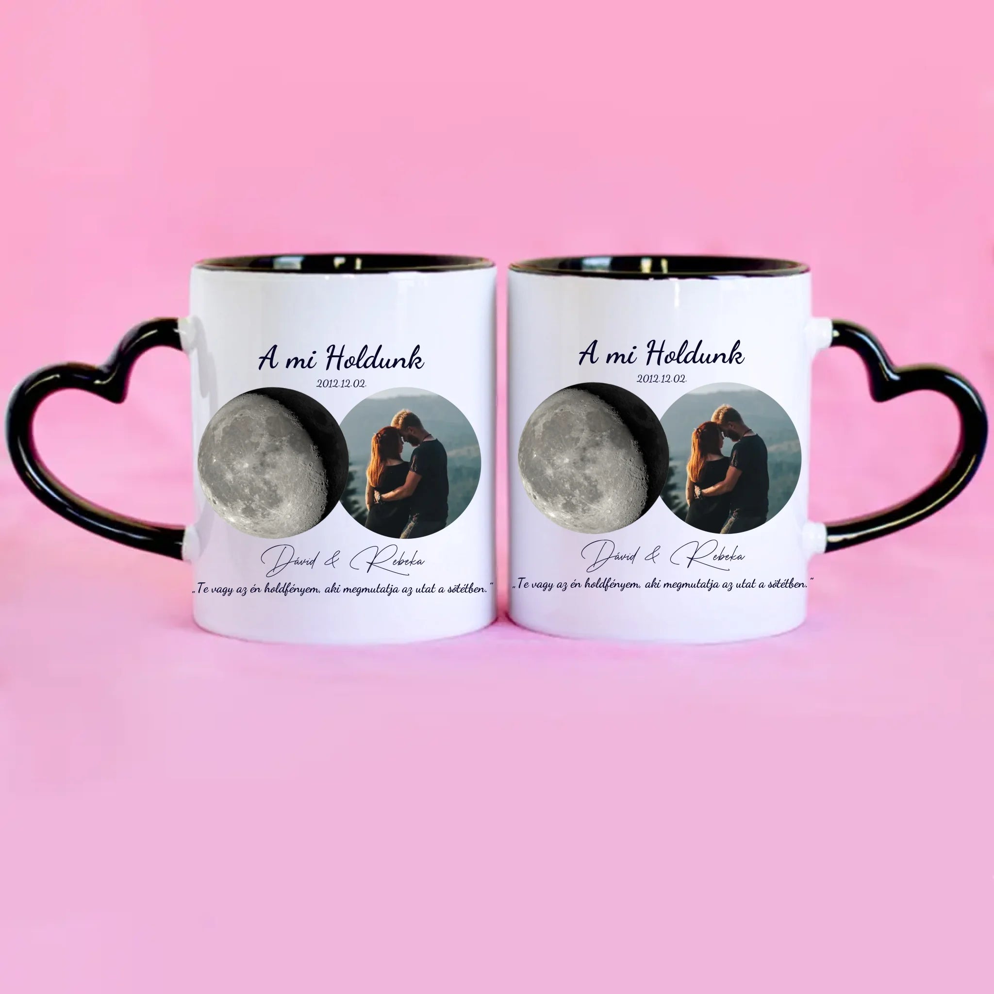 A Mi Holdunk - egyedi képes bögre szerkeszthető felirattal
