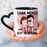 Csak neked vicces bögre pároknak szerkeszthető karakterekkel