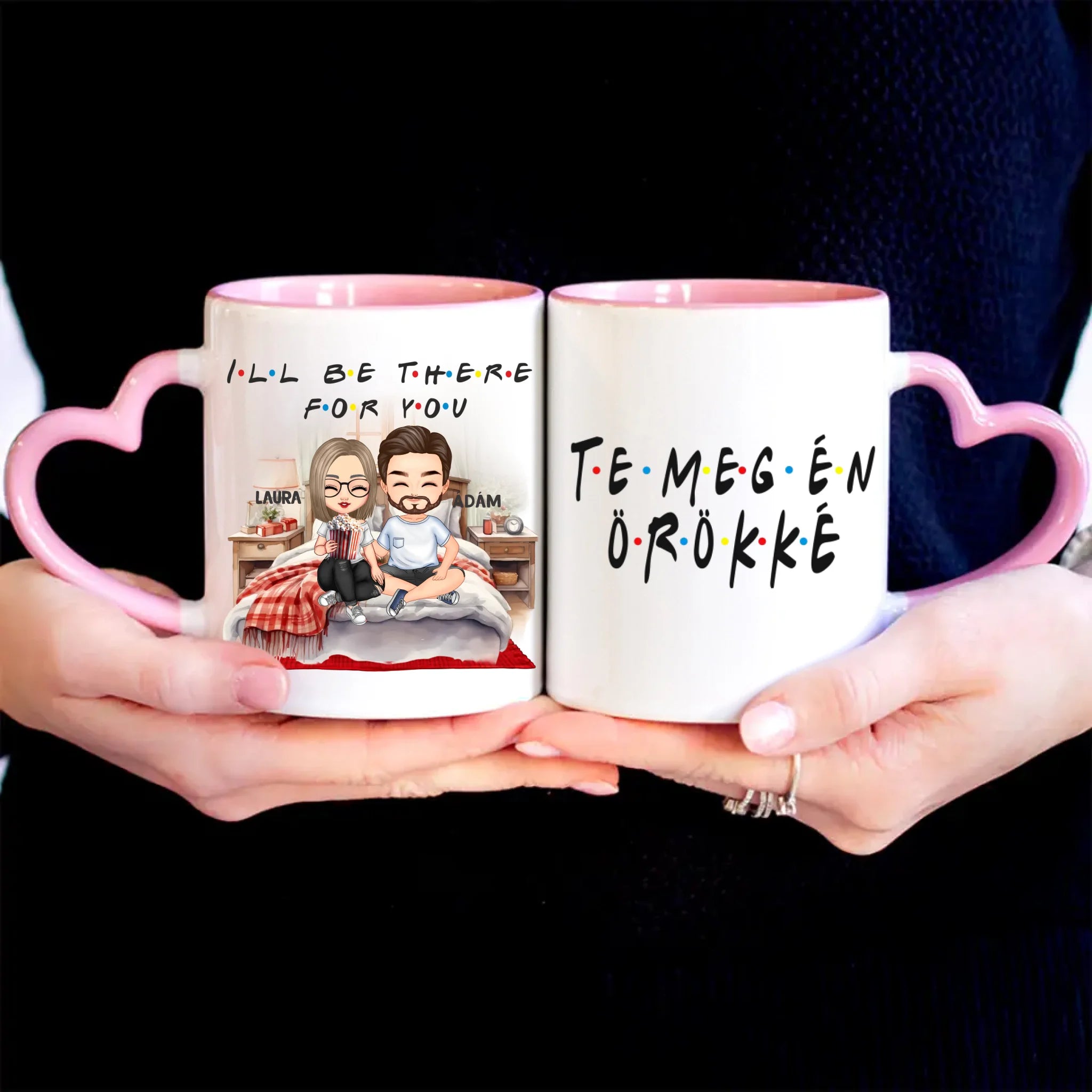 I'll be there for you bögre szerkeszthető karakterekkel pároknak