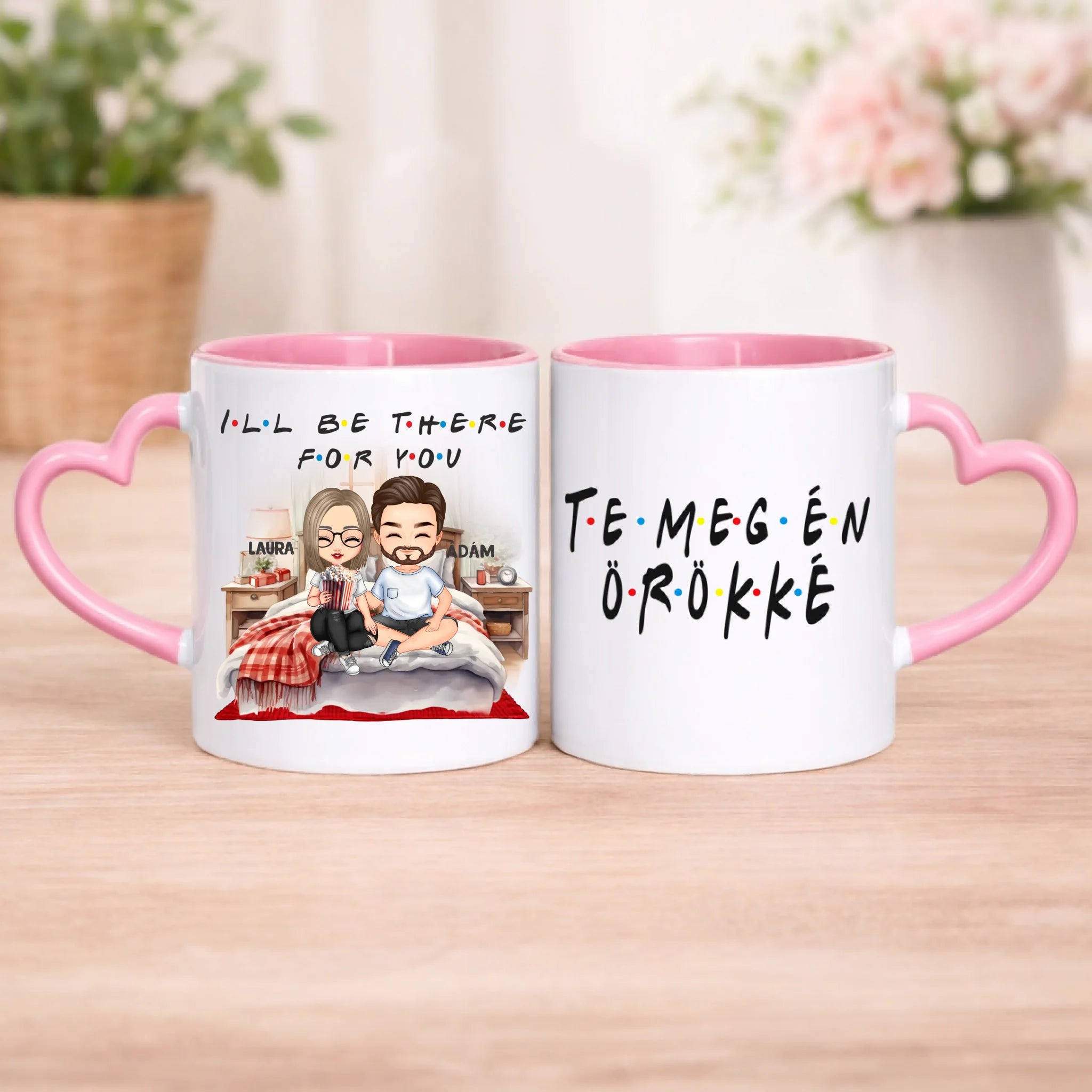 I'll be there for you bögre szerkeszthető karakterekkel pároknak