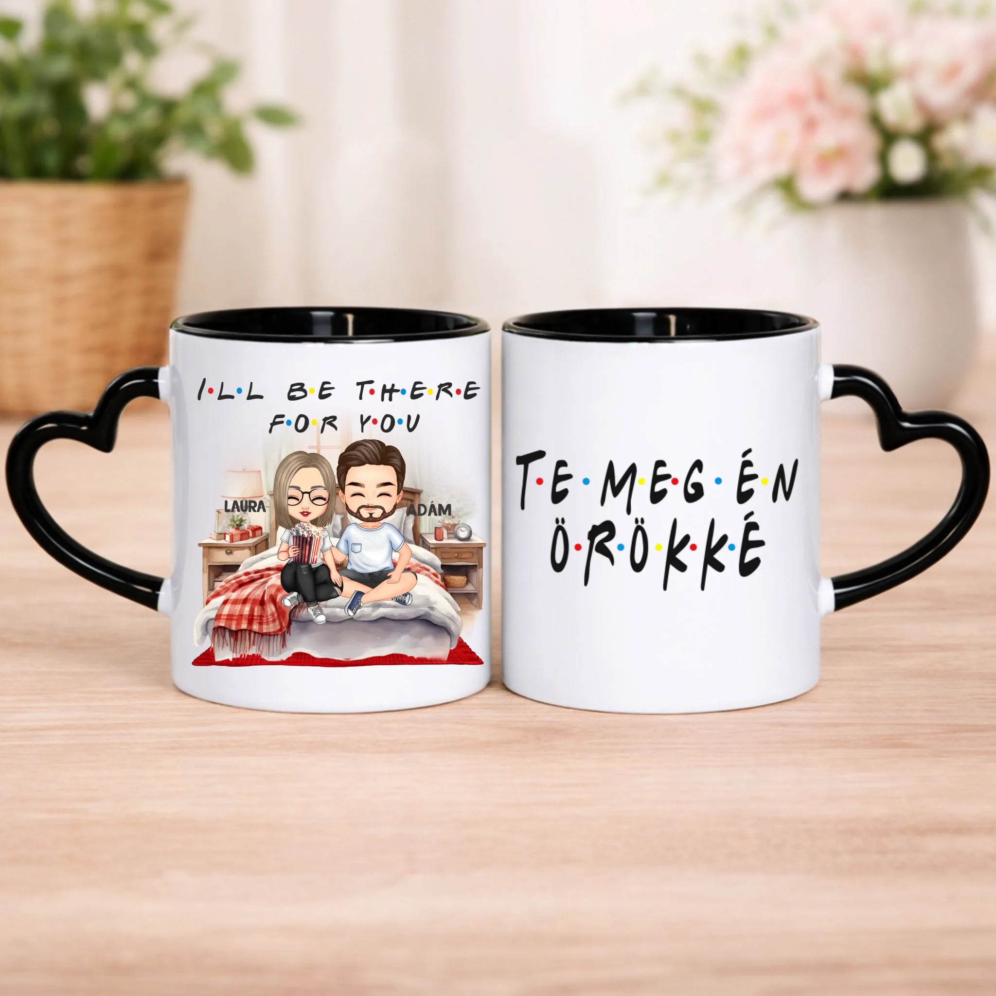 I'll be there for you bögre szerkeszthető karakterekkel pároknak