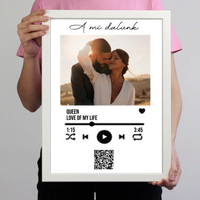 A Mi dalunk - Falikép szerkeszthető QR kóddal Valentin napra