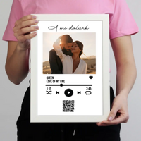 A Mi dalunk - Falikép szerkeszthető QR kóddal Valentin napra